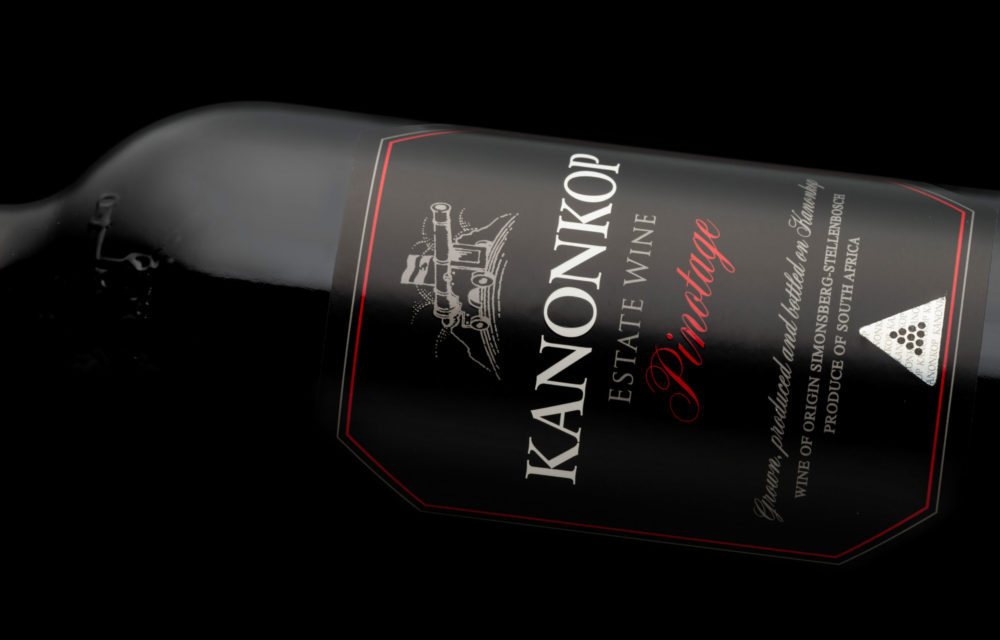 Black Label Pinotage bottle from Kanonkop Wine Estate.